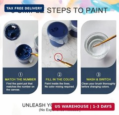 Natuyalo Cat and Book Paint by Numbers Kit for Adults Beginner Cat Sleeping Acry