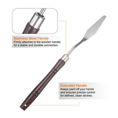 4pcs Painting Palette Knife 7.09″ Pointed Stainless Steel Blade, Red