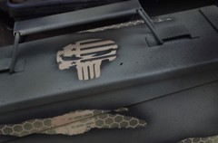 2PACK Camouflage EasyPeel Spray Paint Cerakote Camo Gun Stencils PUNISHER SKULLS