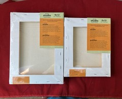 Lot of 4 New Dick Blick Studio Stretched Canvas Panels 9″x12″ and 8″x10″