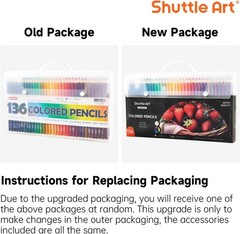 Art Supplies: 136 Color Pencils for Sketching, Drawing and Creative Projects