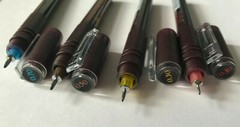 Graphic Art liner Fineliner Pens – Various line widths 0.1, 0.3, 0.5, 0.7mm