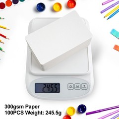 100 Sheets Watercolor Paper Cards 300 GSM Cold Press 2.75×4.75 Inch AcidFree