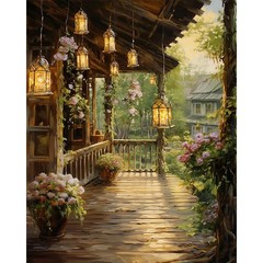 Landscape Paint by Numbers for Adults – Scenery Paint by Number on Canvas Wit