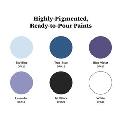 Fluid Art Ready-to-Pour Paint Set – Galactic Colors, Set of 6 (4 fl oz Bottle…
