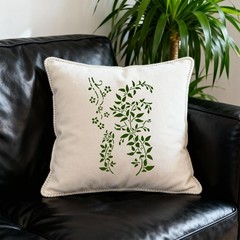 Large Vine Stencils for Painting on Wood Wall, 10.2 inches x 7 inches, White