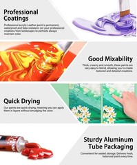 Colorful Acrylic Leather 0.4 Fl Oz (Pack of 12), Classic 12 x 12ml(0.4 fl oz)