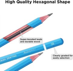 Sketch Pencils for Drawing 5B, 12pcs Professional Art Drawing Pencils for Sha…