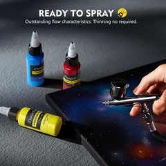 Airbrush Paint, 16 Colors Acrylic Airbrush Paint Set (30 ml/1 oz), Ready to S…