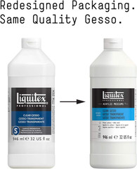 Professional Gesso Surface Prep Medium, 946Ml (32-Oz), Clear