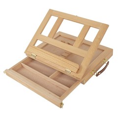 Art Supply Wood Artist Tool Box Easel Storage Drawer Painting Drawing Craft