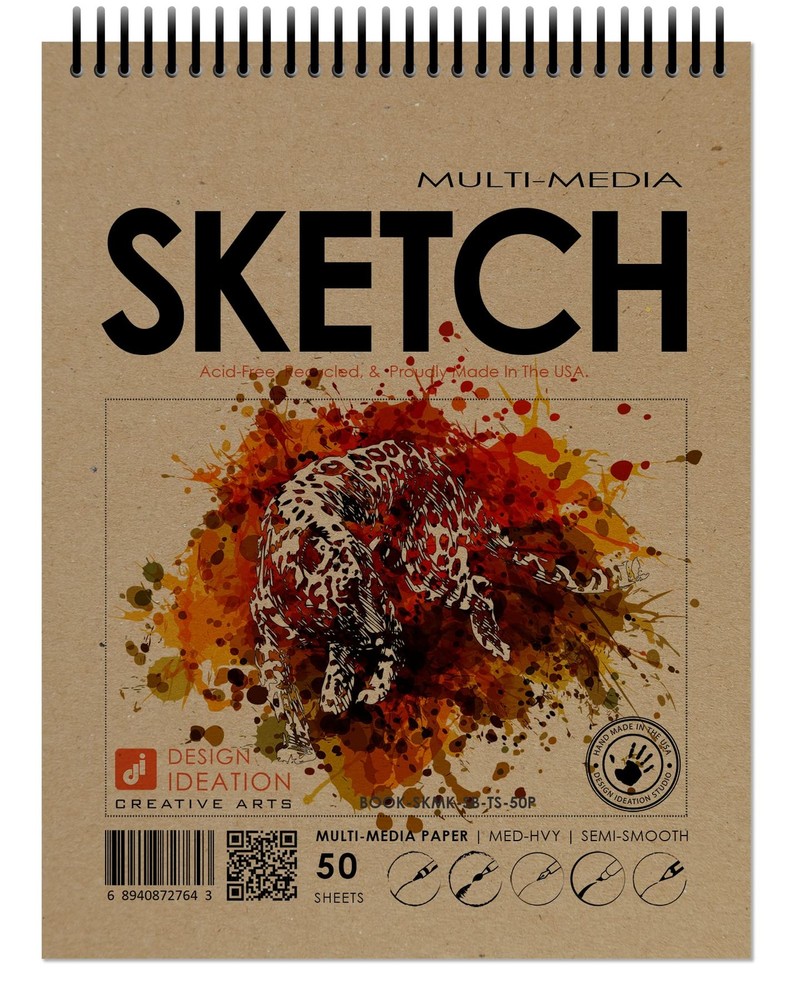Multi-Media Sketch Book. Spiral Bound, Heavy Paper Sketchbook for Pencil, Ink…
