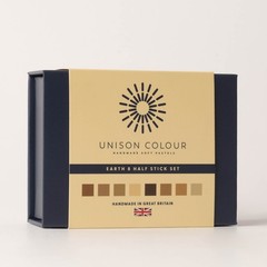 Unison Colour Artists Soft Pastels Natural Earth Half Stick Mini 8 Set