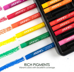 Oil Pastels Set, Tin Box 48 Colors + 4 Bonus White Sticks, Rich Pigments, Smooth