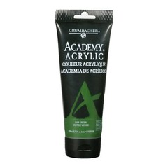 Grumbacher Academy Acrylic Paint, Gloss, 200ml/6.8 oz Plastic Tube, Sap Green