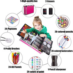 Art Set, 139 Pack Painting Drawing Art Supplies Kit with 2 Sketch Pads, Double L