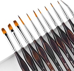 Miniature Paint Brushes, 11pcs Micro Detail Paint Brushes for Model, Paint by…