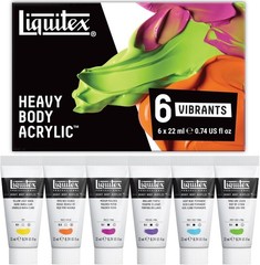 Liquitex Professional Heavy Body Acrylic Paint, 6 x 22ml (0.74-oz), Vibrant C…