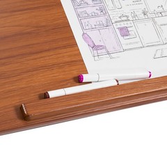 Uimoso Drafting Table Adjustable 0°–90° Tilt Wooden Drawing Desk with H-Frame