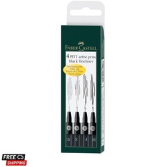 Pitt Artist Pen 167115 India Ink Pens Pack of 4 M F S XS Black | Waterproof a…