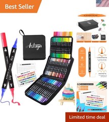 Versatile 60-Color Acrylic Paint Pens with Portable Case for Artists & Crafters