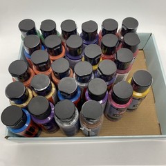 Lot Of 28 DecoArt Thrift Flip Fabric Acrylic Paint 2oz Assorted – Read
