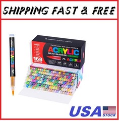 Guangna Acrylic Paint Markers,168 Colors with Direct-Liquid Ink Control System