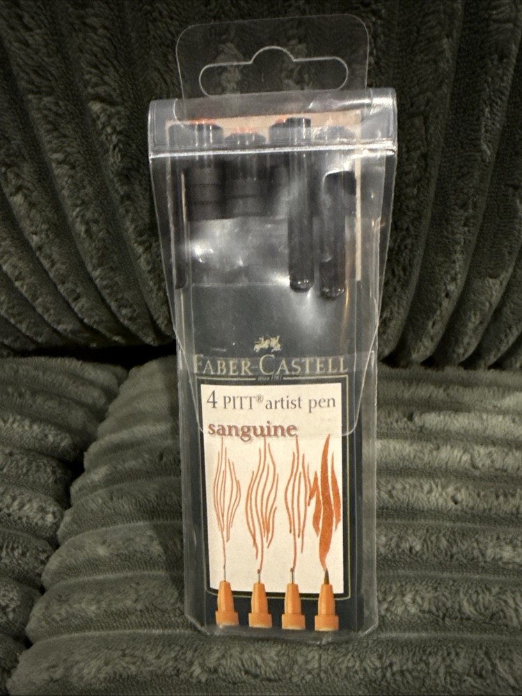 Faber-Castell India ink 4 Pitt Artist Pen Sanguine S F M B