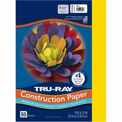 Tru-ray Construction Paper – 9″ X 12″ – Yellow (PAC103004)