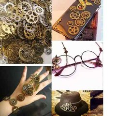 New 100g Clock Gears Clock Parts Gold Metal Gears Steampunk Gears Assorted Gears