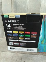 ARTEZA Acrylic Paint, Set 14 Colors 120 ml/4.06 oz. Unique Colors READ DESCRIPT