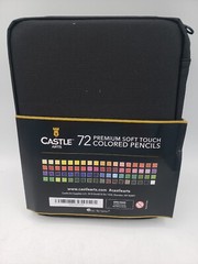 Castle Art Supplies 72 Colored Pencils Zipper-Case Set | Quality Soft Core Color