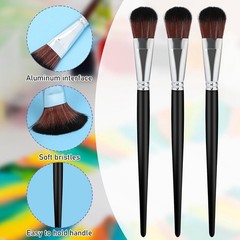 10 Mop Brush for Acrylic Painting,Blending Brush for Acrylic Painting,Oval4083
