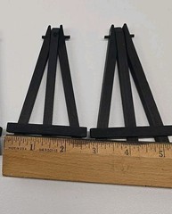 Wood Mini Easel Lot Of 4 Black 5″ Tall for Small Art Craft & ACEO Card New Set