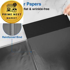 Sooez Art Portfolios 11″x17″, Large Portfolio 11×17″ w/ BLK Paper, Black