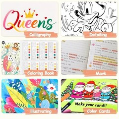 72 Colors Markers, Fine Tip and Brush Tip Coloring Markers Set for 72 colors
