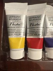 Lefranc Bourgeios Flashe Vinyl Paint, Discovery Set, 6x20ml + Matte Varnish, 7 C