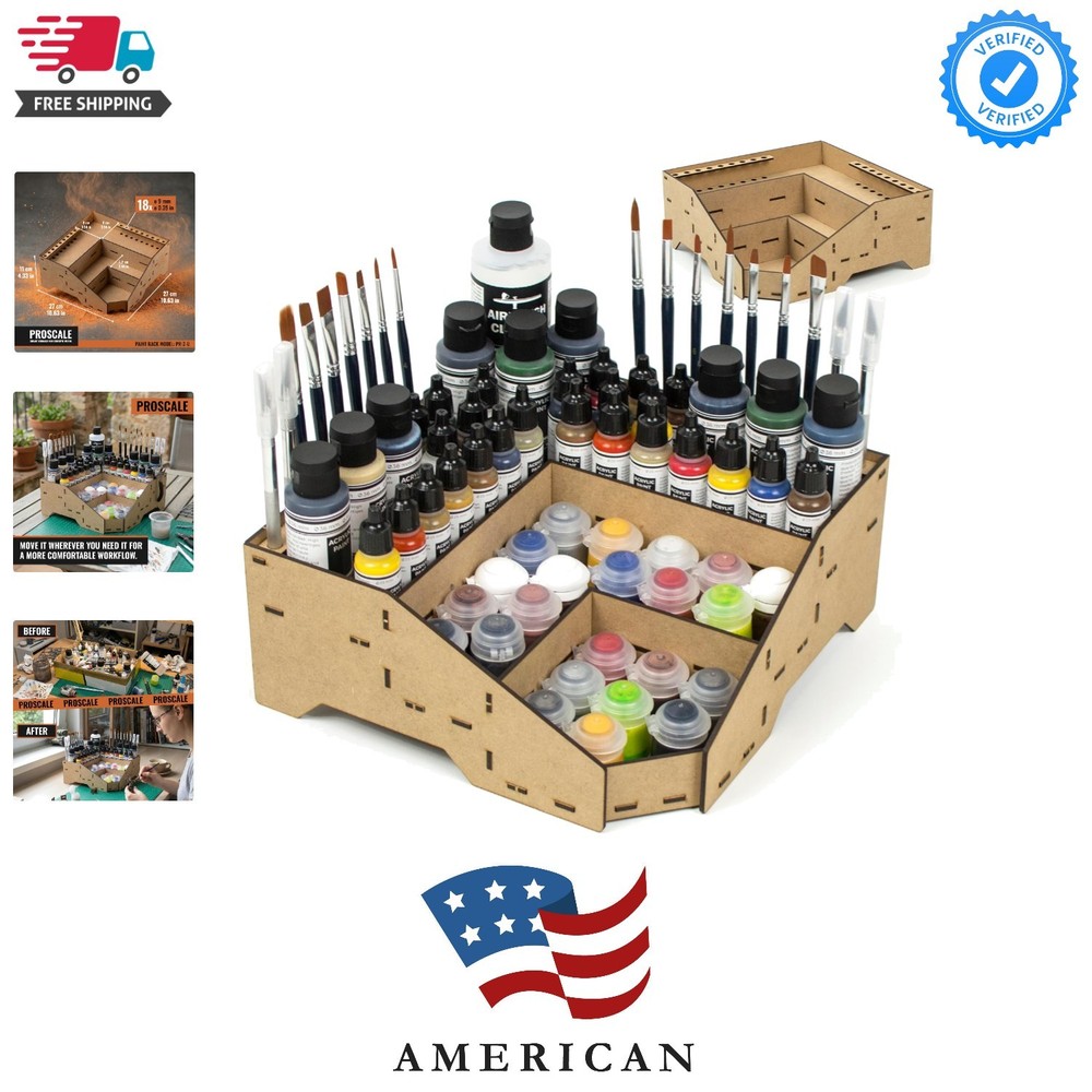 Universal Corner Paint Organizer for Miniatures Modeling Artists, Modular cor…
