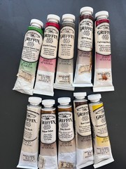 Lot of 10 Antique (unopened) Winsor &Newton Oil Paint Assorted Colors