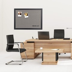 Gideal Large Bulletin Board 36 x 48 Inch, 100% Wood Framed Canvas Cork Board …