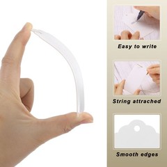 100Pcs Kraft Paper Gift Tags with String,16×23.6″ Wood Pulp Paper Labels White