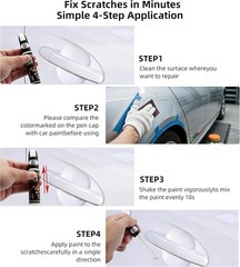 Dark Red(3Q3) Car Paint Touch Up Pen for Toyota,2-In-1 Color Accurate Touch Up C
