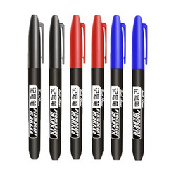 6 PCS Permanent Marker Pen Manga Drawing Markers Black Blue Red Waterproof Ink S