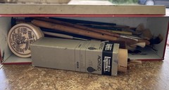 Vintage lot Of Mixed Artist Supply Used Paint Brushes Different Brands