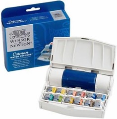 Winsor & Newton Cotman Watercolor Paint Set, Field Travel Set, 12 Half Pan w/…