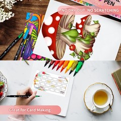 Dual Brush Markers 24 Colors Fine Point Pen Art Coloring Drawing Set