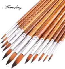 Watercolor Brush Set Pure Kolinsky Sable Hair Pointed Round Art Paint
