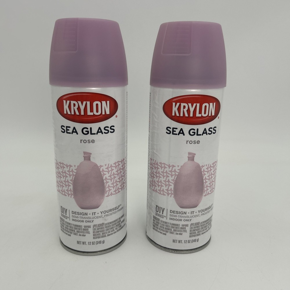 Sea Glass Krylon Spray Paint ROSE 9051- 12 Ounce Discontinued DIY Easter Pink