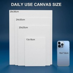 10 oz Acid-Free Cotton Canvas Panels 8×10 for Oil, Acrylic & Watercolor