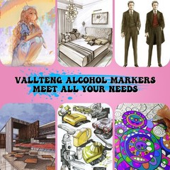 120-Colors Alcohol Based markers, Alcohol Markers Set, Dual Tip Alcohol Sketc…